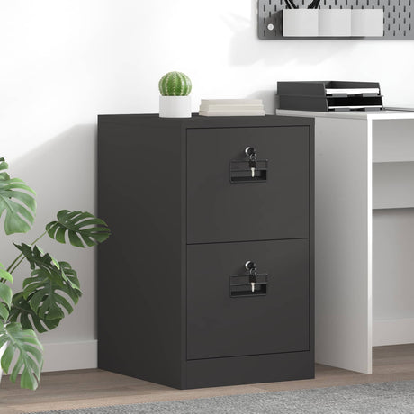 Vidaxl bestandenkast zwart 44 x 50 x 74,5 cm koudgewalst staal