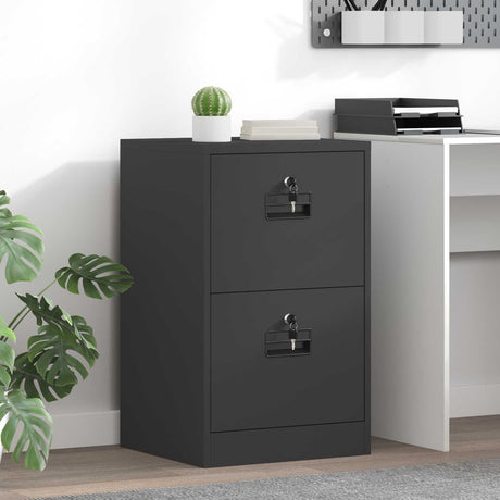Vidaxl bestandenkast zwart 45,5 x 42 x 74,5 cm koudgewalst staal