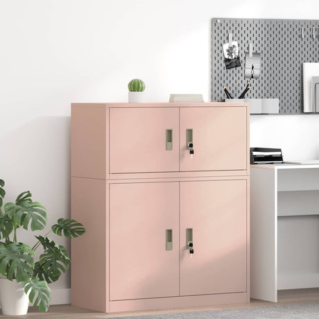 Vidaxl opbergkast roze 90 x 40 x 40 cm staal