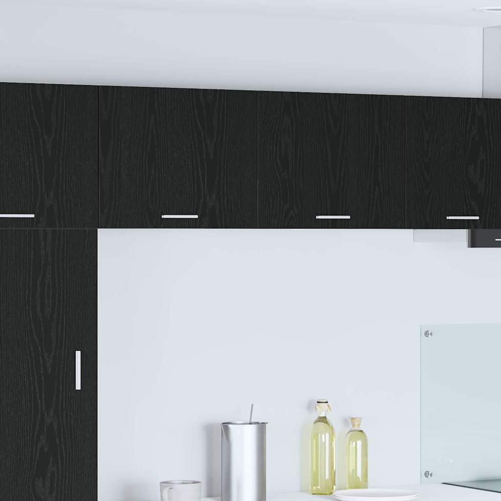 Vidaxl hangkast zwarte eik en wit 50 x 31 x 40 cm bewerkt hout