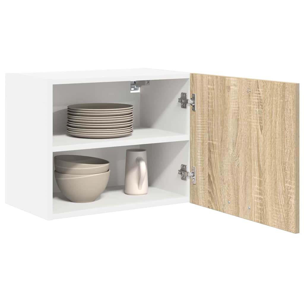 Vidaxl hangkast 2 st sonoma eik en wit bewerkt hout