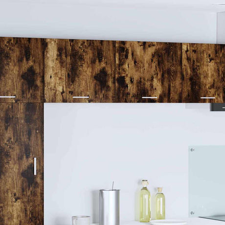 Vidaxl hangkast gerookte eik en wit 50 x 31 x 40 cm bewerkt hout
