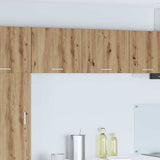 Vidaxl hangkast 2 st ambachtelijke eik en wit bewerkt hout