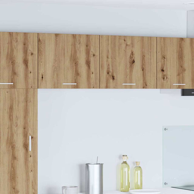 Vidaxl hangkast 2 st ambachtelijke eik en wit bewerkt hout