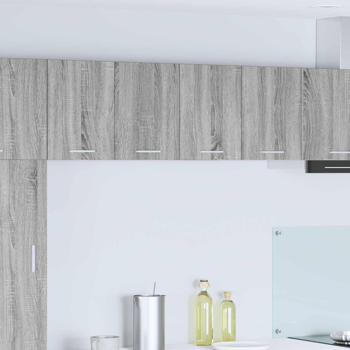 Vidaxl hangkast 2 st grijs sonoma en wit bewerkt hout