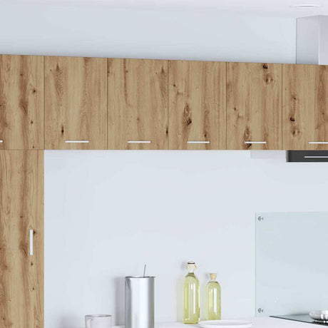 Vidaxl hangkast 2 st ambachtelijke eik en wit bewerkt hout