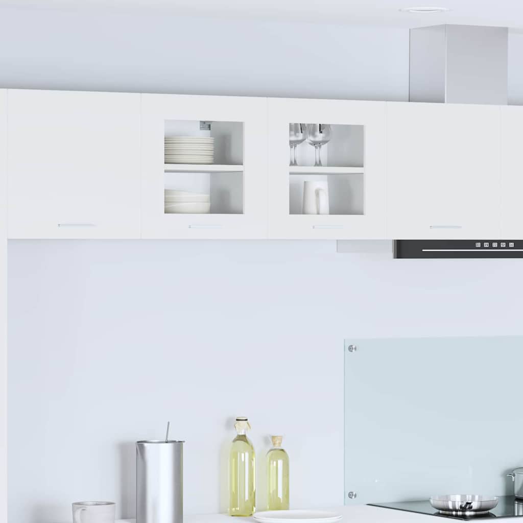 Vidaxl hangkast 2 st wit bewerkt hout