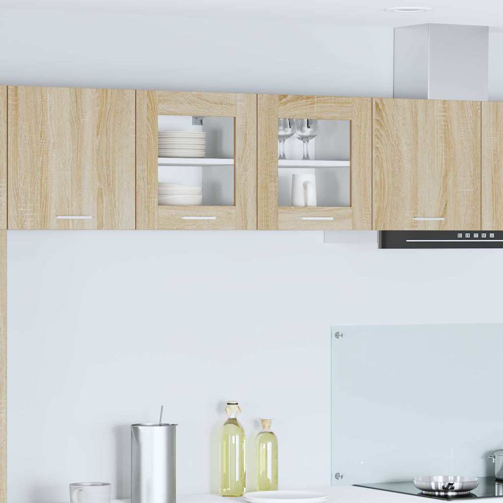 Vidaxl hangkast 2 st sonoma eiken bewerkt hout