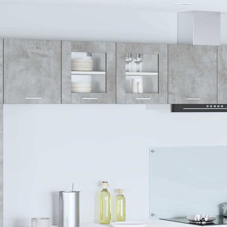 Vidaxl hangkast 2 st beton grijs bewerkt hout
