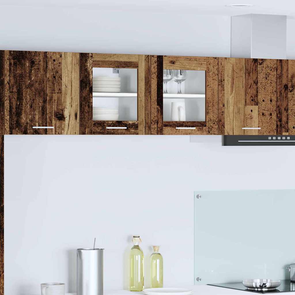 Vidaxl hangkast 2 st oudhout bewerkt hout