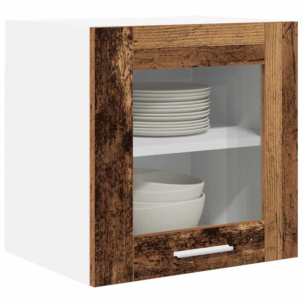 Vidaxl hangkast 2 st oudhout bewerkt hout