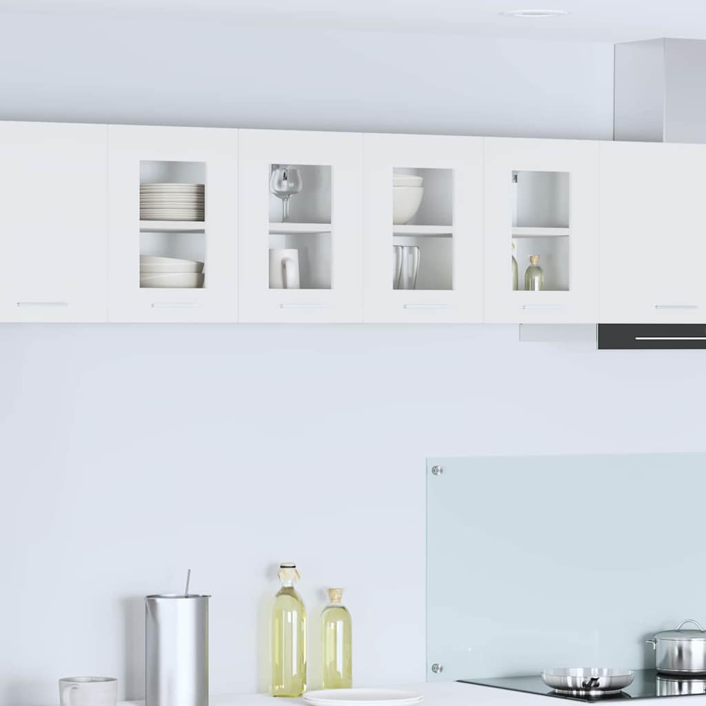 Vidaxl hangkast 2 st wit bewerkt hout