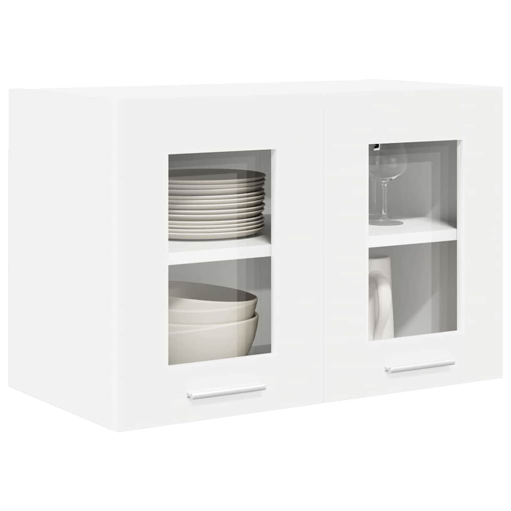 Vidaxl hangkast 2 st wit bewerkt hout