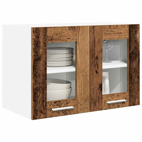 Vidaxl hangkast 2 st oudhout bewerkt hout