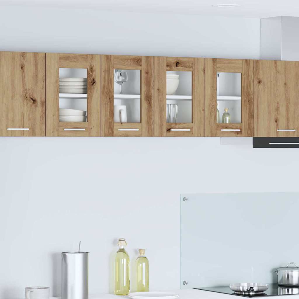 Vidaxl hangkast artisan eiken 60 x 31 x 40 cm bewerkt hout