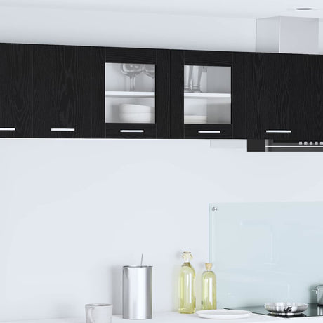 Vidaxl hangkast zwarte eik en wit 80 x 31 x 40 cm bewerkt hout