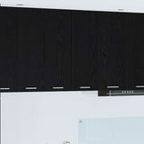 Vidaxl hangkast zwarte eik en wit 30 x 31 x 80 cm bewerkt hout