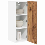 Vidaxl hangkast 2 st oude hout en wit bewerkt hout