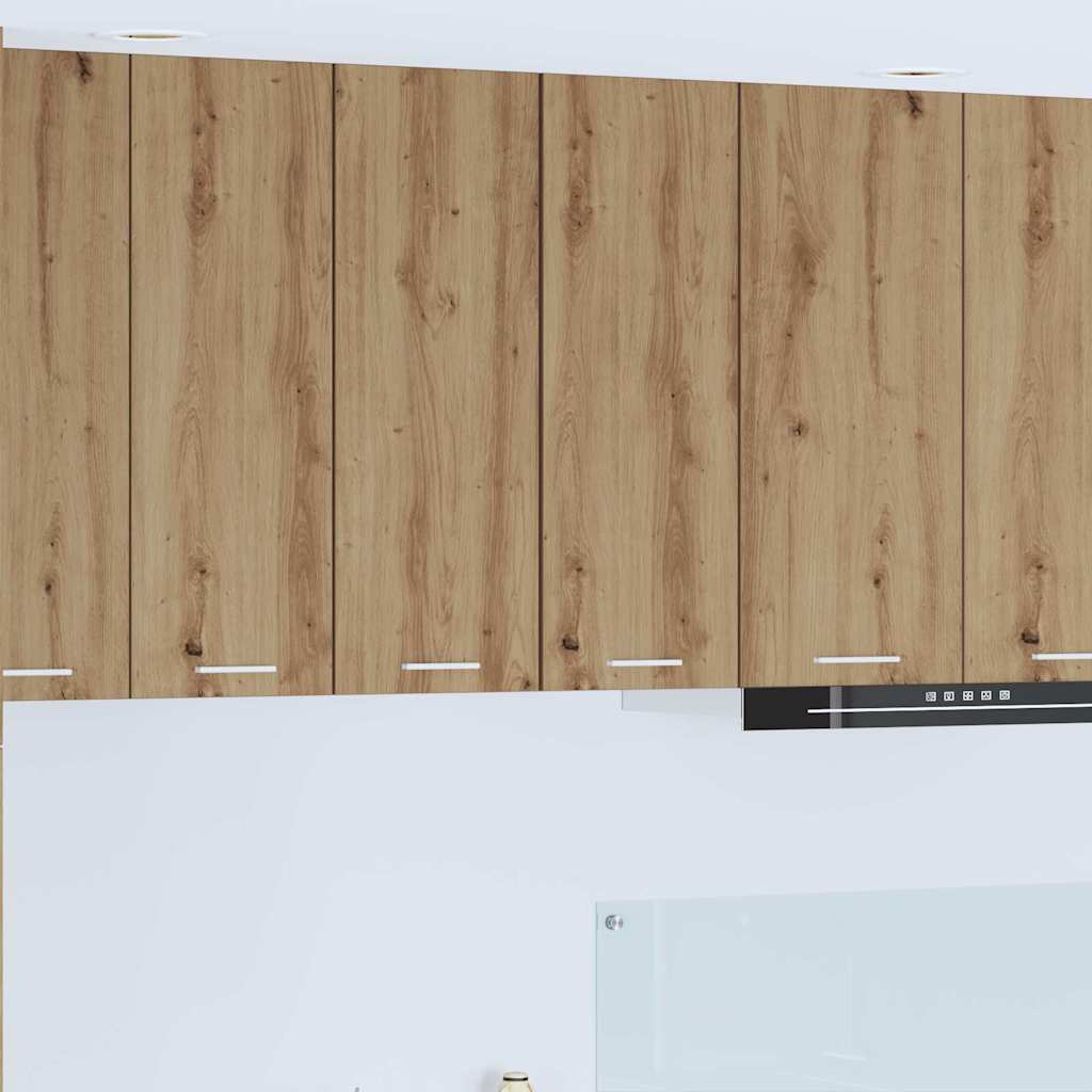 Vidaxl hangkast 2 st ambachtelijke eik en wit bewerkt hout