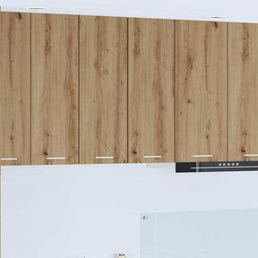 Vidaxl hangkast 2 st ambachtelijke eik en wit bewerkt hout