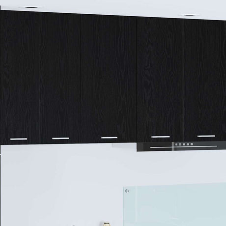 Vidaxl hangkast zwarte eik en wit 40 x 31 x 80 cm bewerkt hout