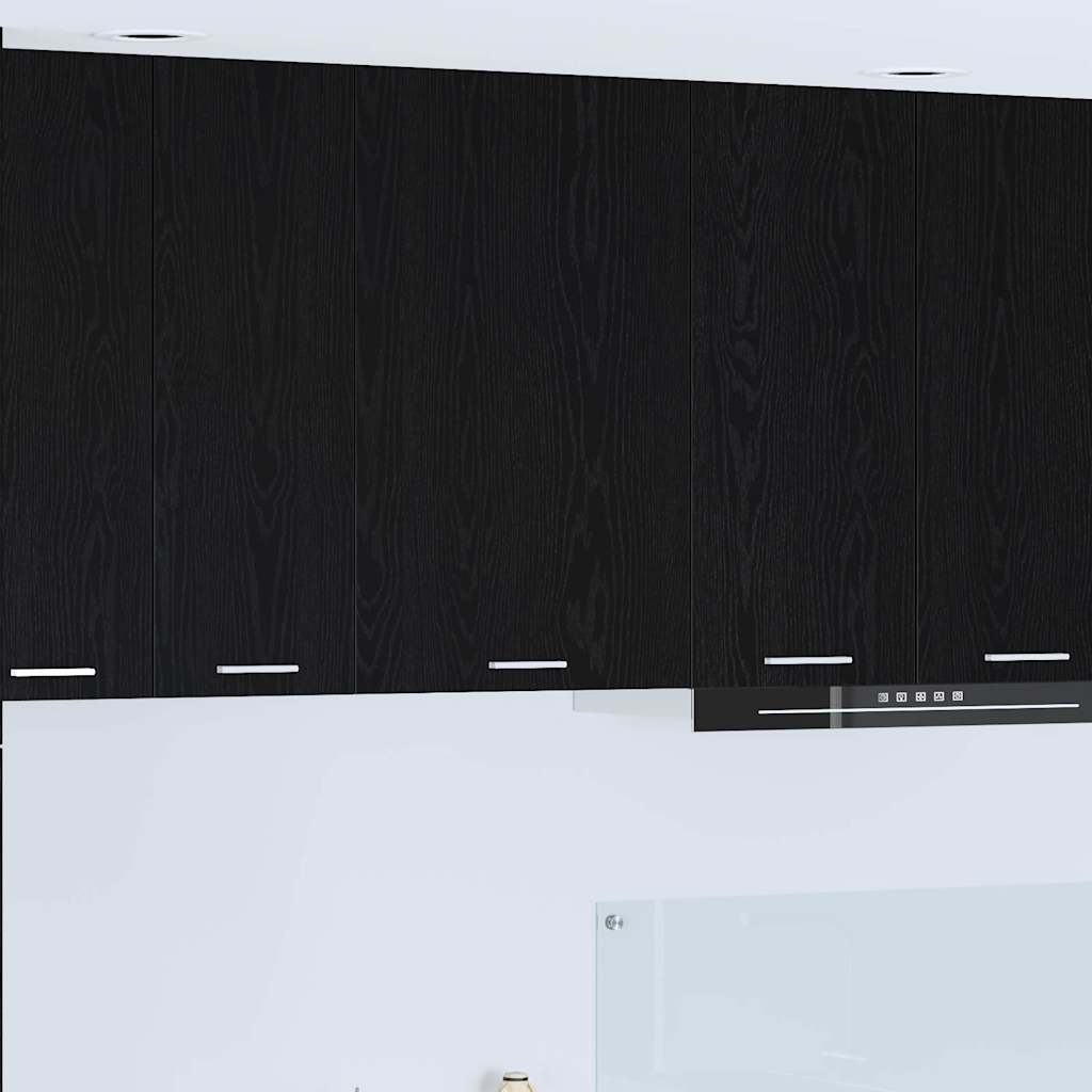 Vidaxl hangkast zwarte eik en wit 50 x 31 x 80 cm bewerkt hout