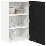Vidaxl hangkast zwarte eik en wit 50 x 31 x 80 cm bewerkt hout