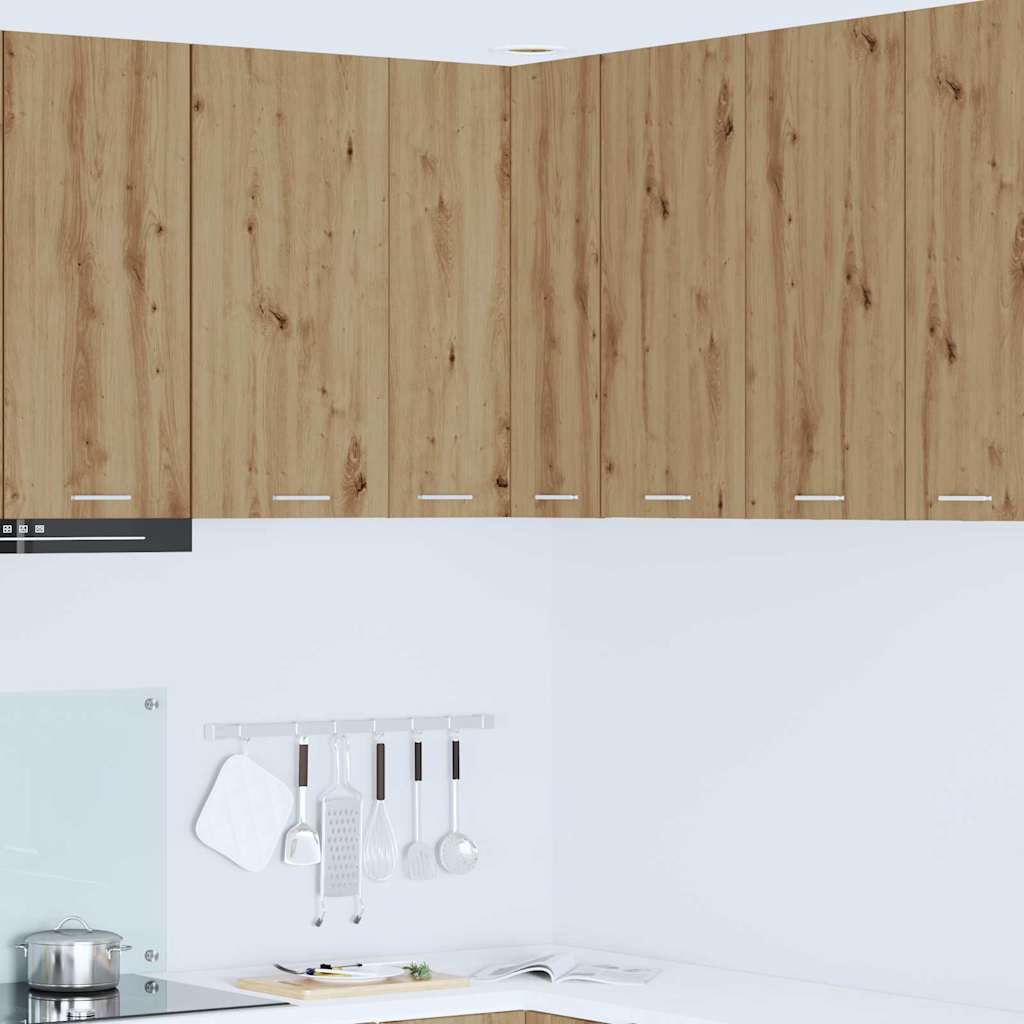 Vidaxl hangkast ambachtelijke eik en wit 57 x 57 x 80 cm bewerkt hout