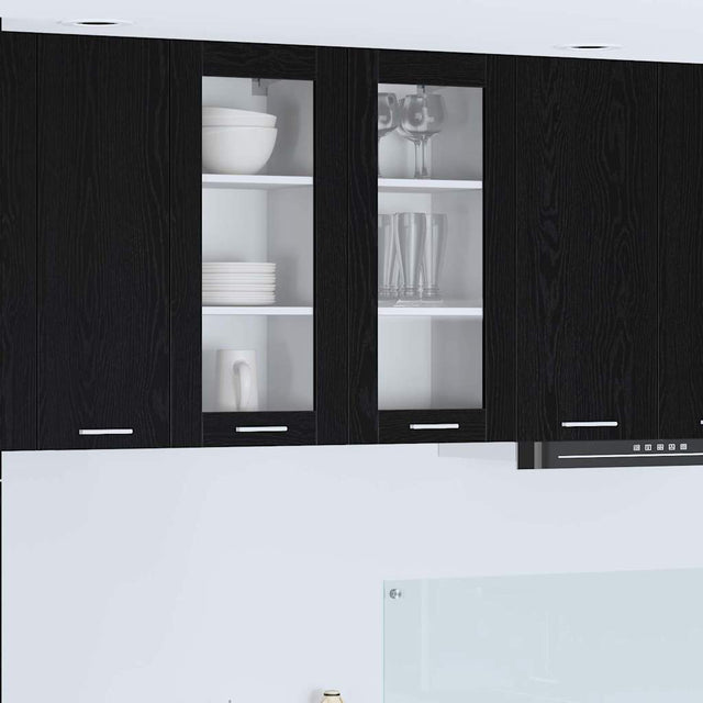 Vidaxl hangkast zwart eiken 40 x 31 x 80 cm bewerkt hout