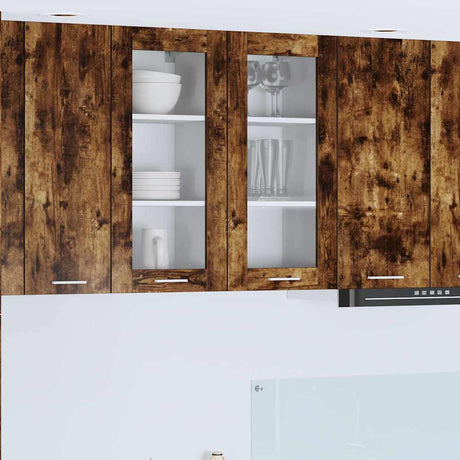 Vidaxl hangkast gerookt eiken 40 x 31 x 80 cm bewerkt hout