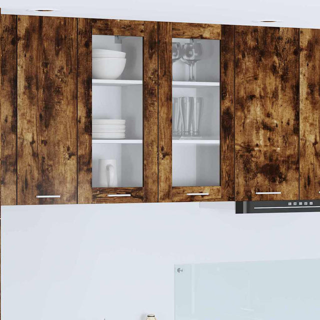 Vidaxl hangkast gerookt eiken 40 x 31 x 80 cm bewerkt hout