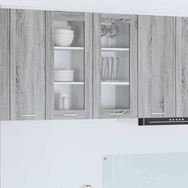 Vidaxl hangkast 2 st grijs sonoma bewerkt hout