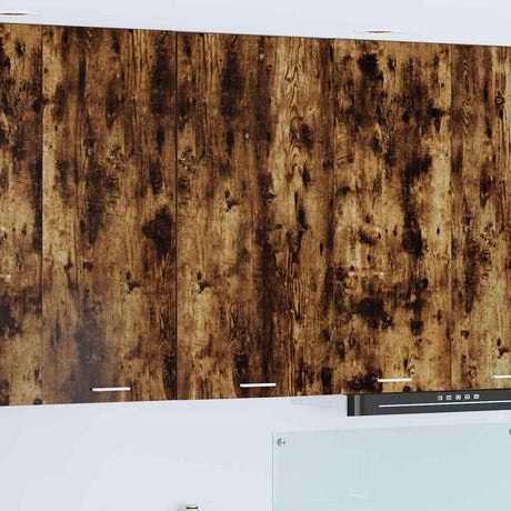 Vidaxl hangkast gerookte eik en wit 50 x 31 x 100 cm bewerkt hout