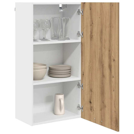 Vidaxl hangkast ambachtelijke eik en wit 50 x 31 x 100 cm bewerkt hout
