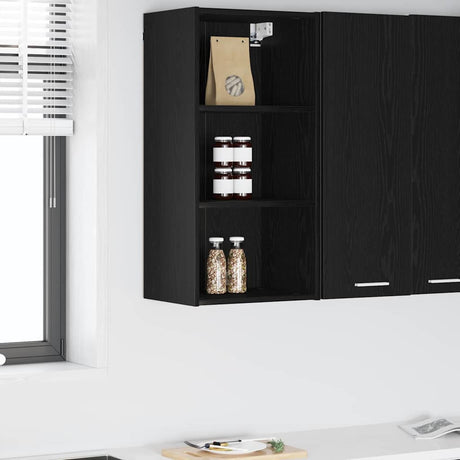 Vidaxl hangkast zwart eiken 40 x 29,5 x 80 cm bewerkt hout