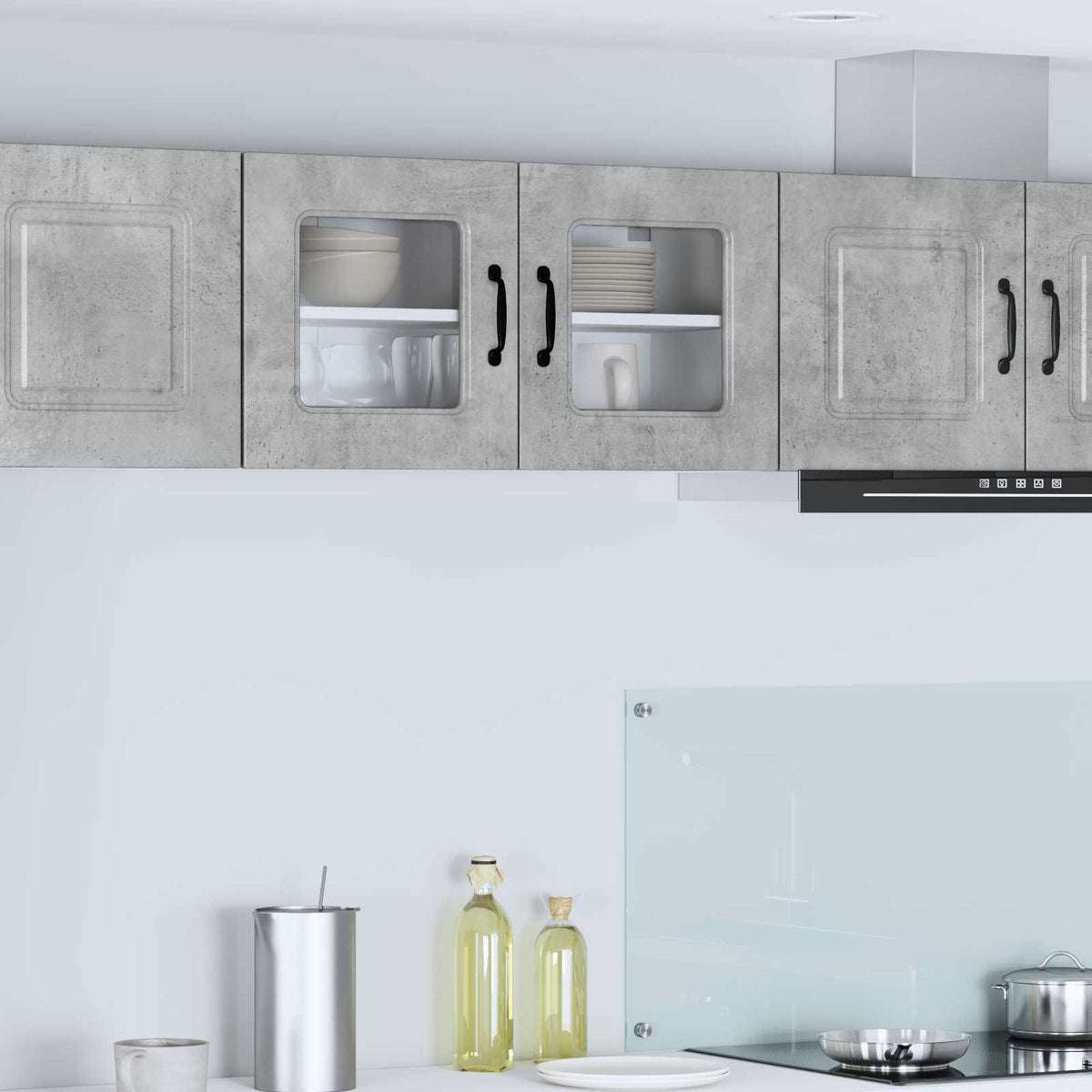 Vidaxl vaatwasserpaneel kalmar beton grijs 80 x 31 x 40 cm