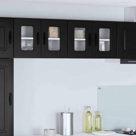 Vidaxl vaatwasserpaneel kalmar zwart 60 x 31 x 40 cm bewerkt hout