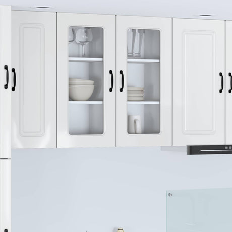 Vidaxl vaatwasserpaneel kalmar 2 st hoogglans wit bewerkt hout