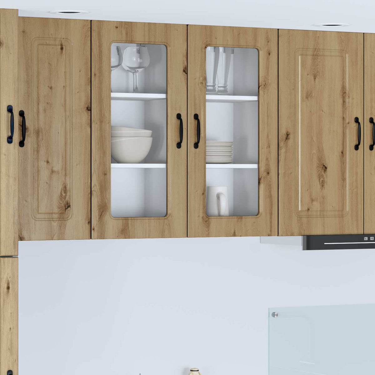Vidaxl vaatwasserpaneel kalmar 2 st artisan eiken bewerkt hout