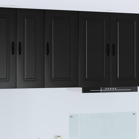 Vidaxl vaatwasserpaneel kalmar zwart 40 x 31 x 80 cm bewerkt hout