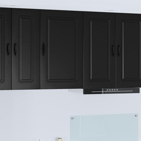 Vidaxl vaatwasserpaneel kalmar zwart 50 x 31 x 80 cm bewerkt hout