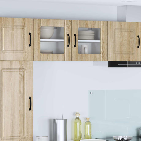 Vidaxl wandglas cabinet lucca sonoma eiken 40 x 31 x 40 cm