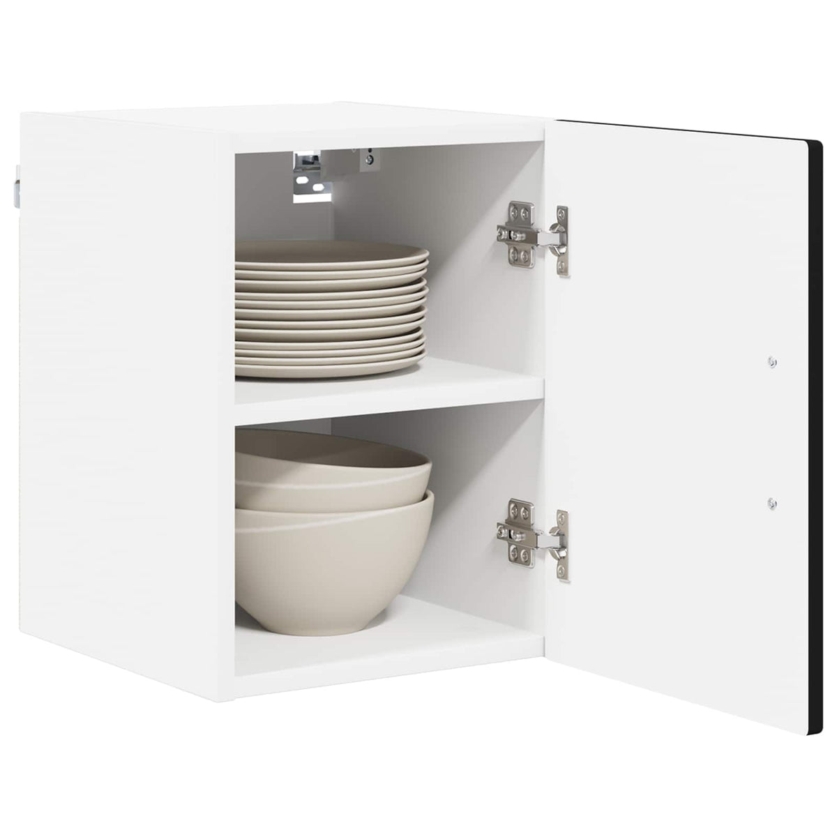 Vidaxl wandkast lucca 2 st zwart bewerkt hout