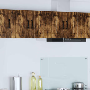 Vidaxl wandkast lucca 2 st gerookt eiken bewerkt hout