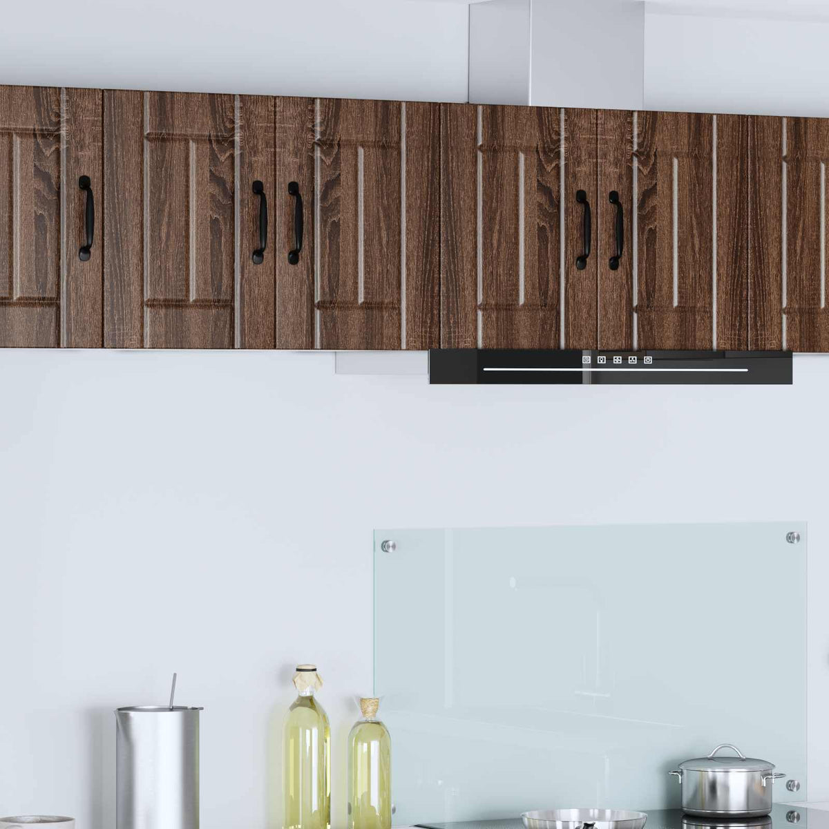 Vidaxl wandkast lucca 2 st bruin eiken bewerkt hout