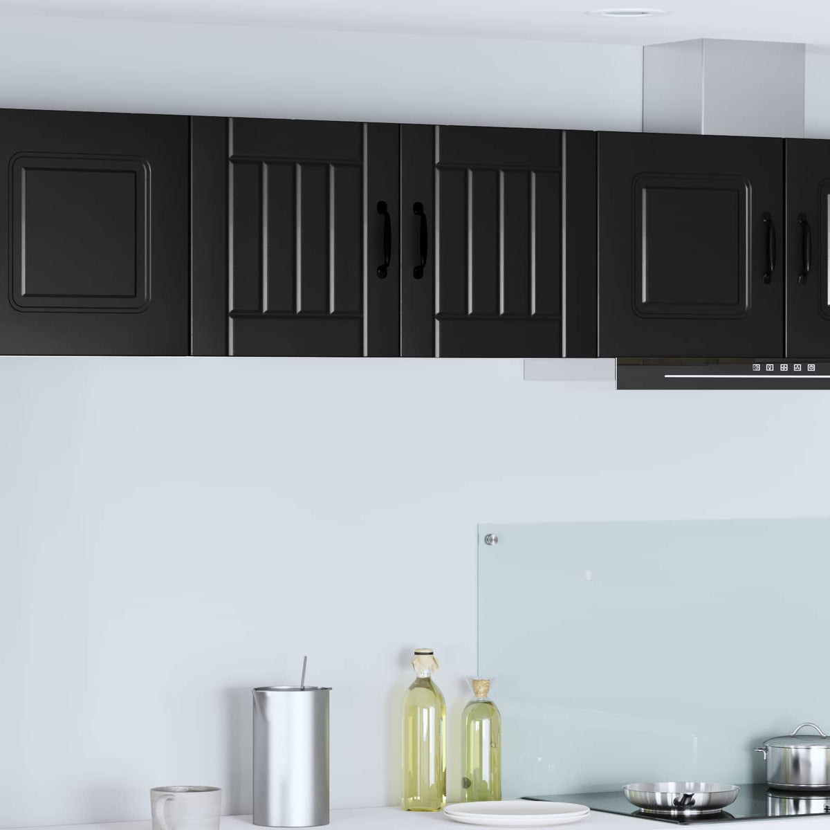 Vidaxl wandkast lucca zwart 40 x 31 x 40 cm bewerkt hout