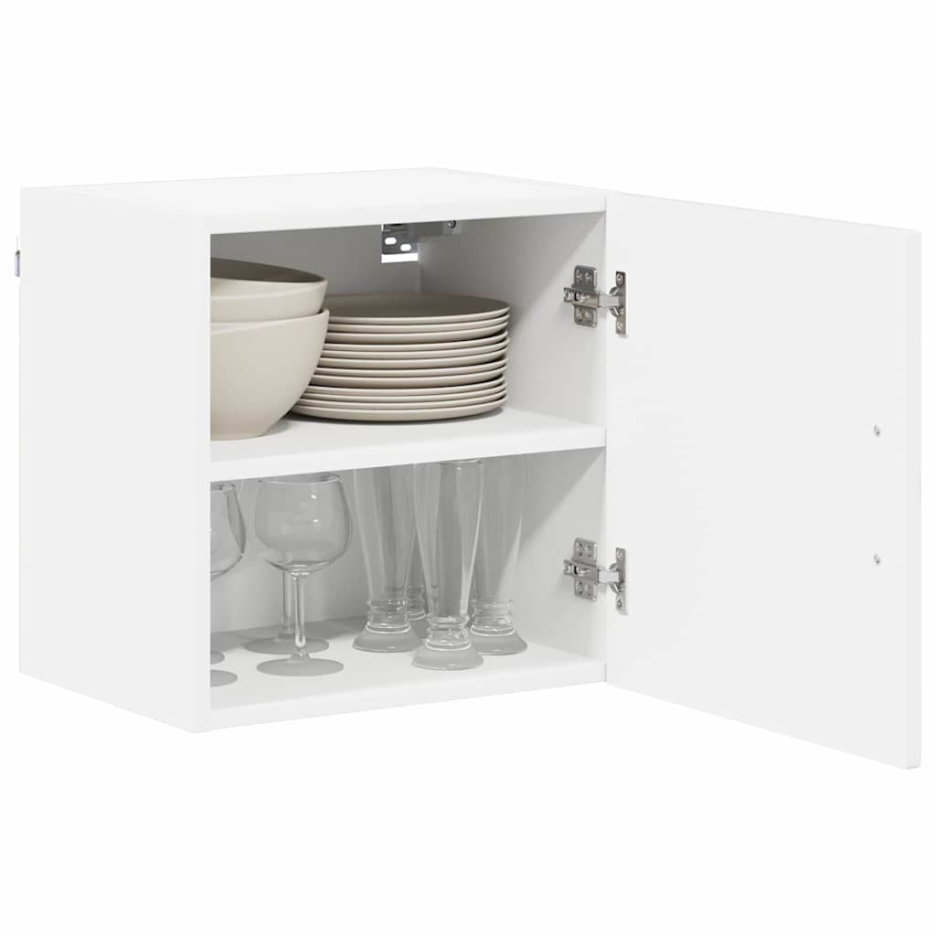 Vidaxl wandkast lucca hoogglans wit 40 x 31 x 40 cm bewerkt hout