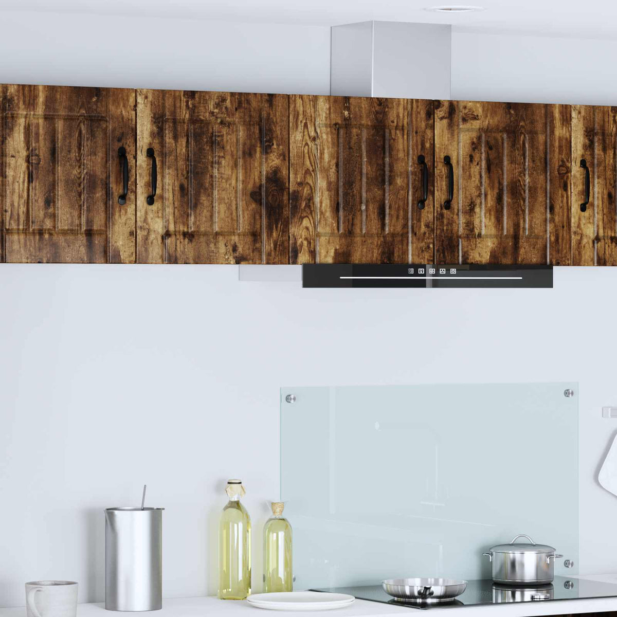 Vidaxl wandkast lucca 2 st gerookt eiken bewerkt hout
