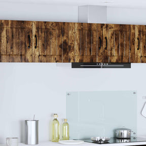 Vidaxl wandkast lucca 2 st gerookt eiken bewerkt hout