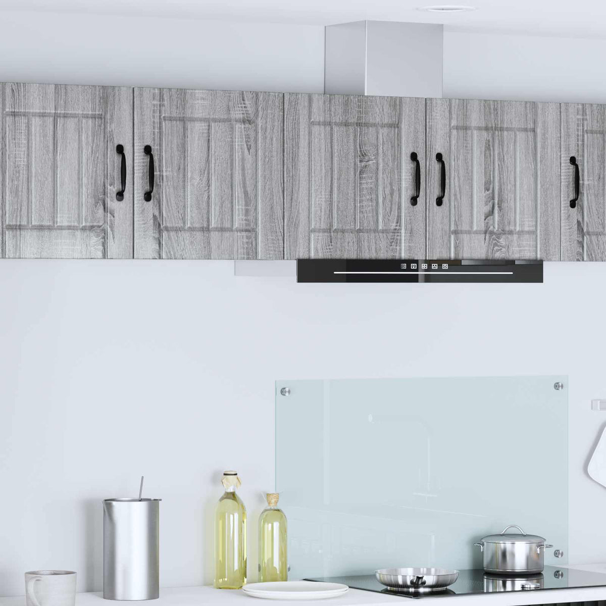 Vidaxl wandkast lucca 2 st grijs sonoma bewerkt hout